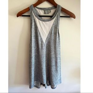 Athleta | Grey and white tank top | Razorback Top | Medium